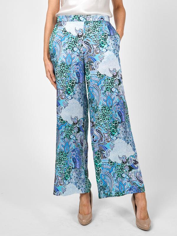 favourbrook Cruise Trousers Blue Dharma Silk Satin