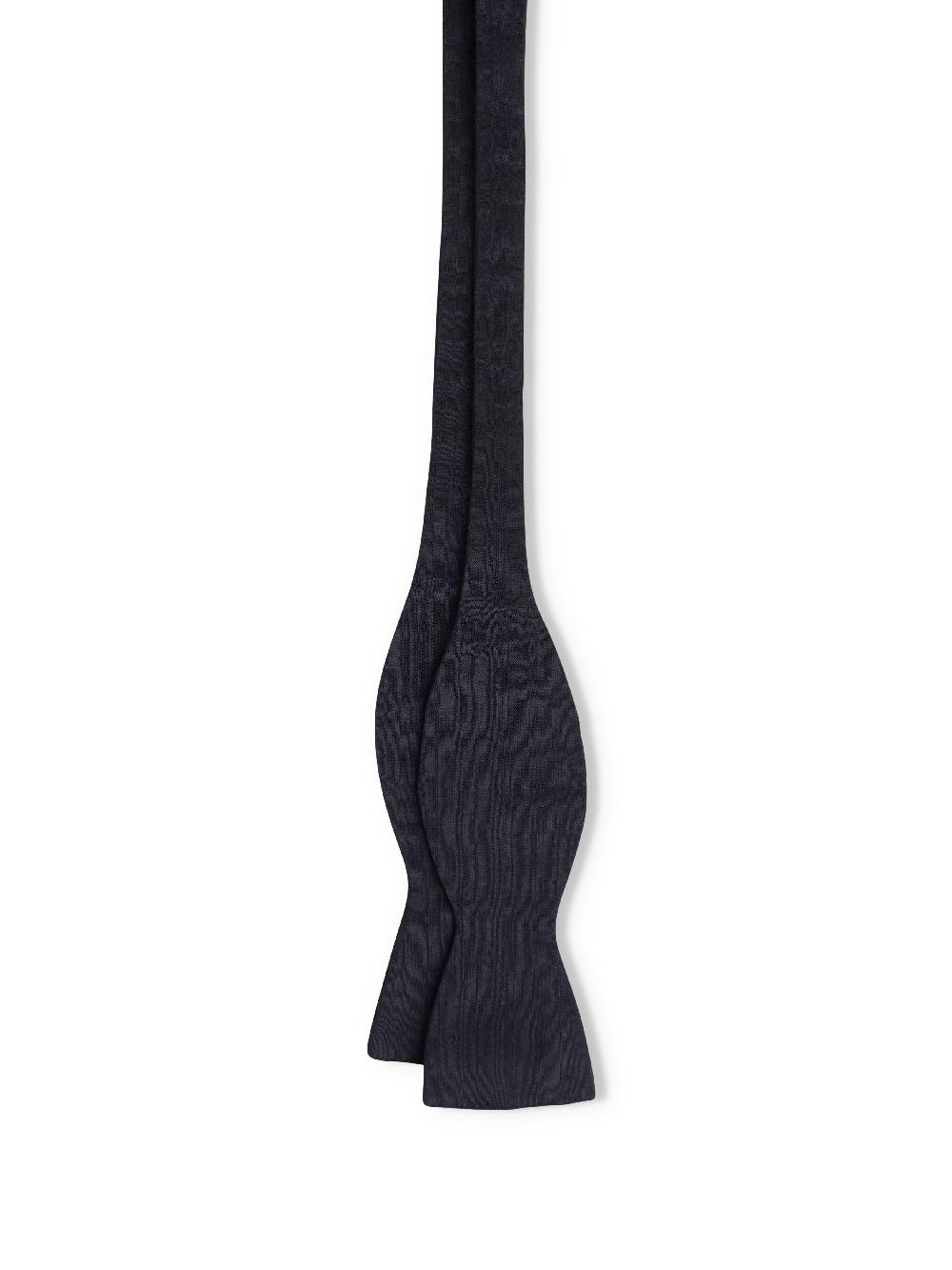 Favourbrook Dark Navy Douppion Silk Bow Tie