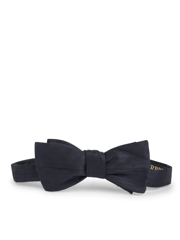 favourbrook Dark Navy Douppion Silk Bow Tie