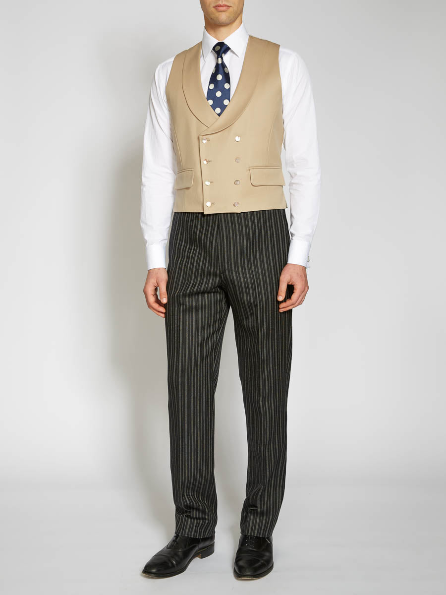 Favourbrook Dukes Beige Double Breasted Waistcoat