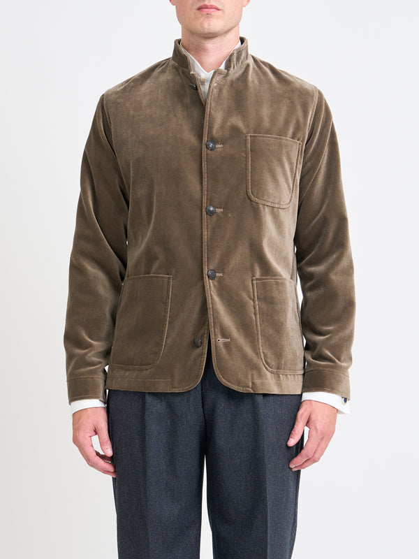 favourbrook Fawn Velvet Cotton Artist Jacket