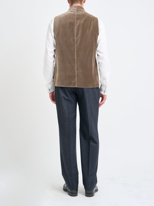 Favourbrook Fawn Velvet Cotton Wiltshire Gilet