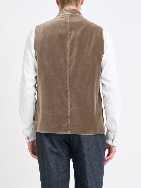 Favourbrook Fawn Velvet Cotton Wiltshire Gilet