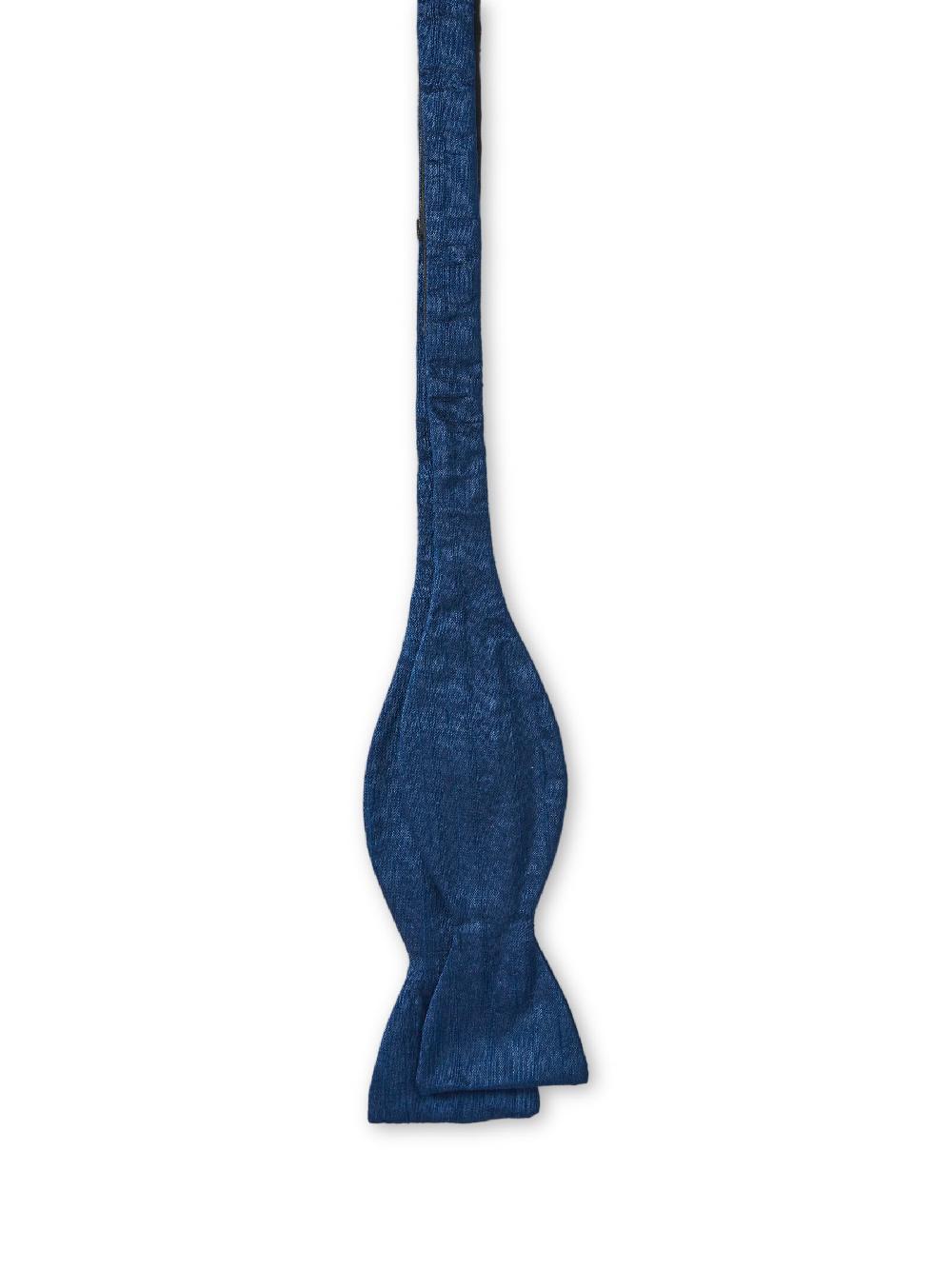 Favourbrook French Navy Douppion Silk Bow Tie