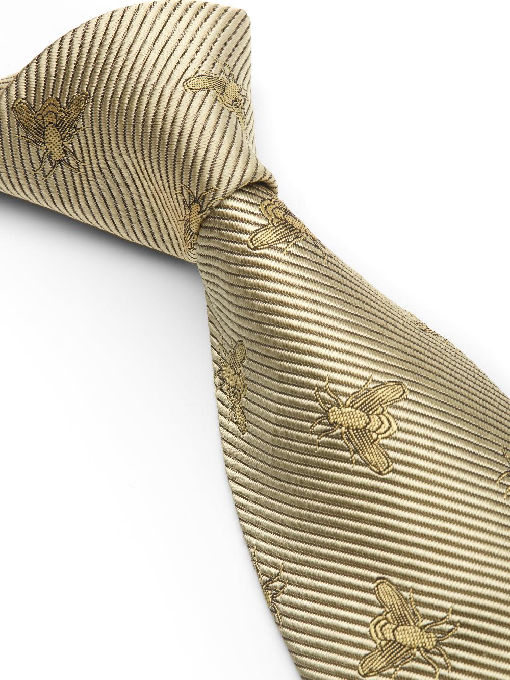 Favourbrook Gold Bees Silk Tie