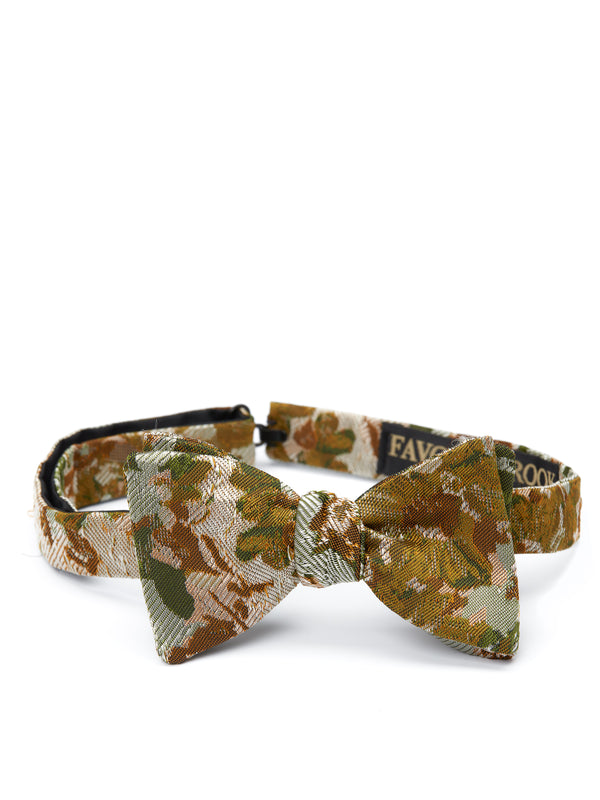 favourbrook Gold Chatsworth Silk Bow Tie