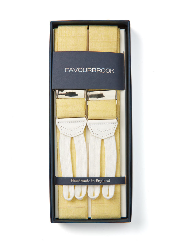 favourbrook Gold Douppion Silk Braces