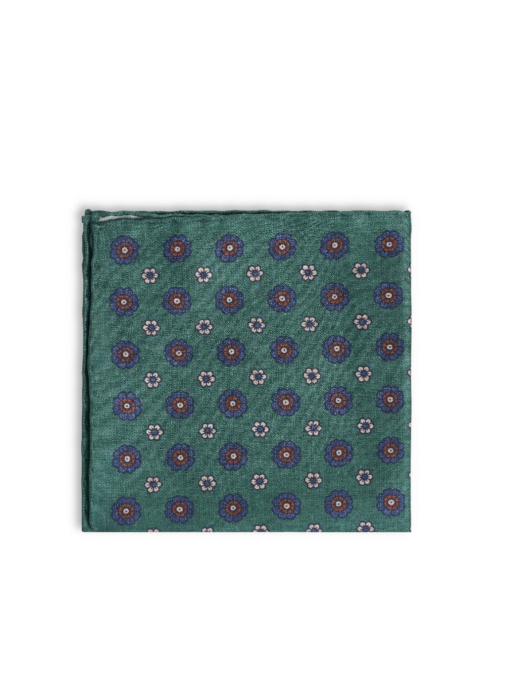 Favourbrook Green Chartwell Silk Pocket Square
