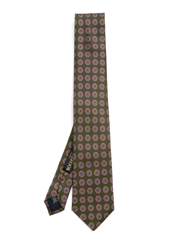 favourbrook Green Firle Silk Tie