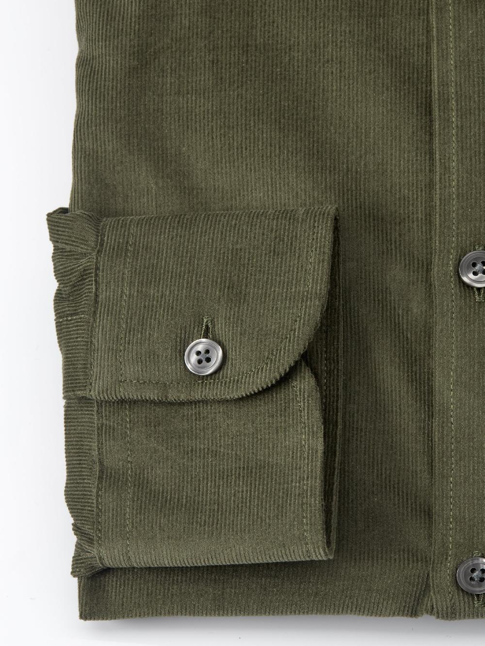 Favourbrook Green Mersey Cord Burlington Shirt