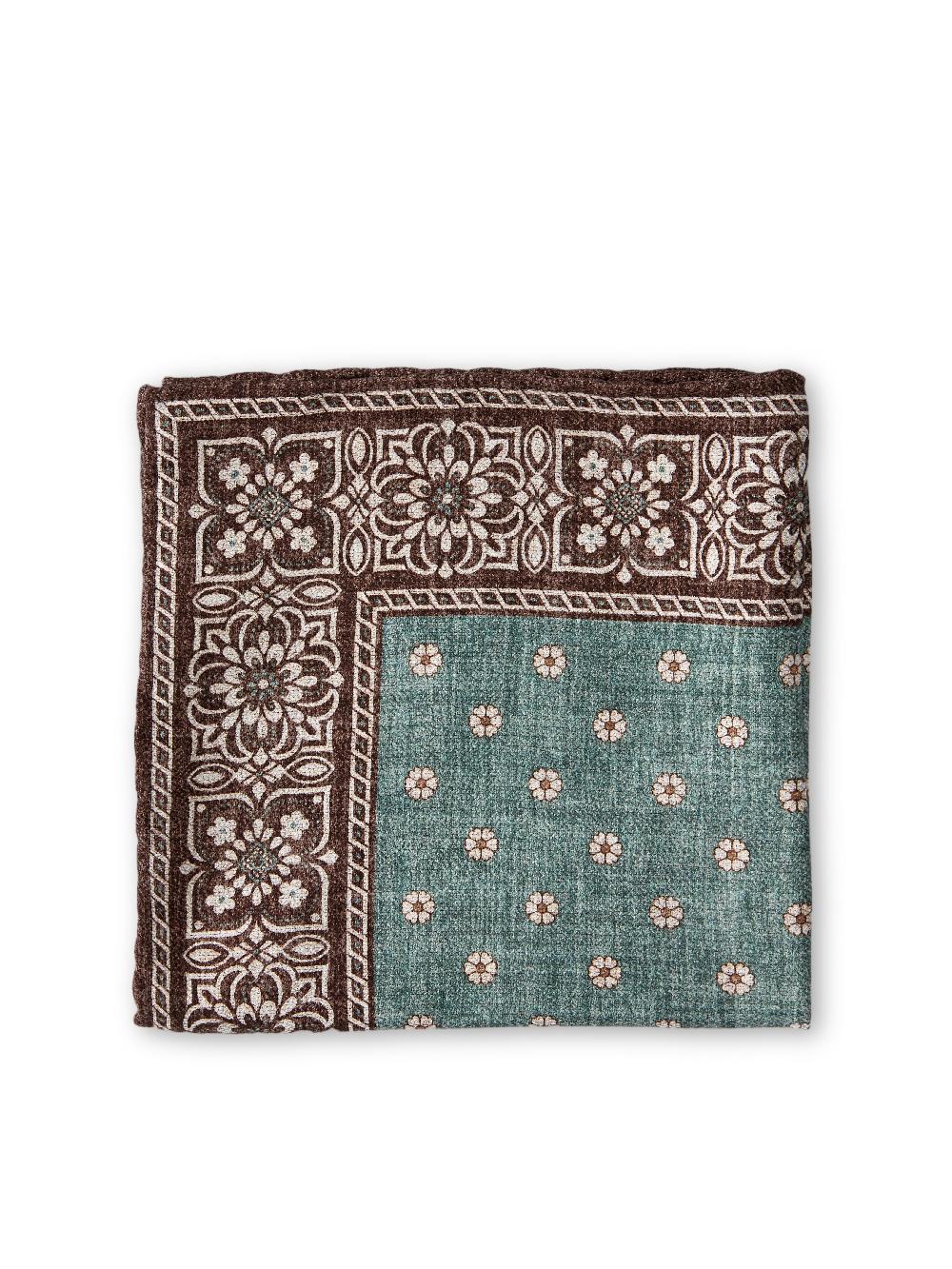 Favourbrook Green Osterley Silk Pocket Square