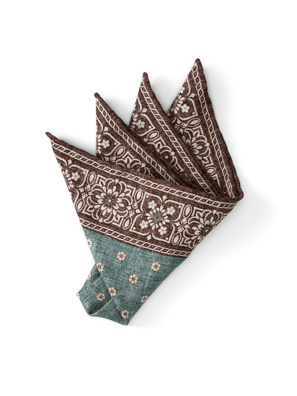 favourbrook Green Osterley Silk Pocket Square