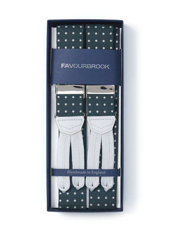 favourbrook Green Pickwick Silk Braces