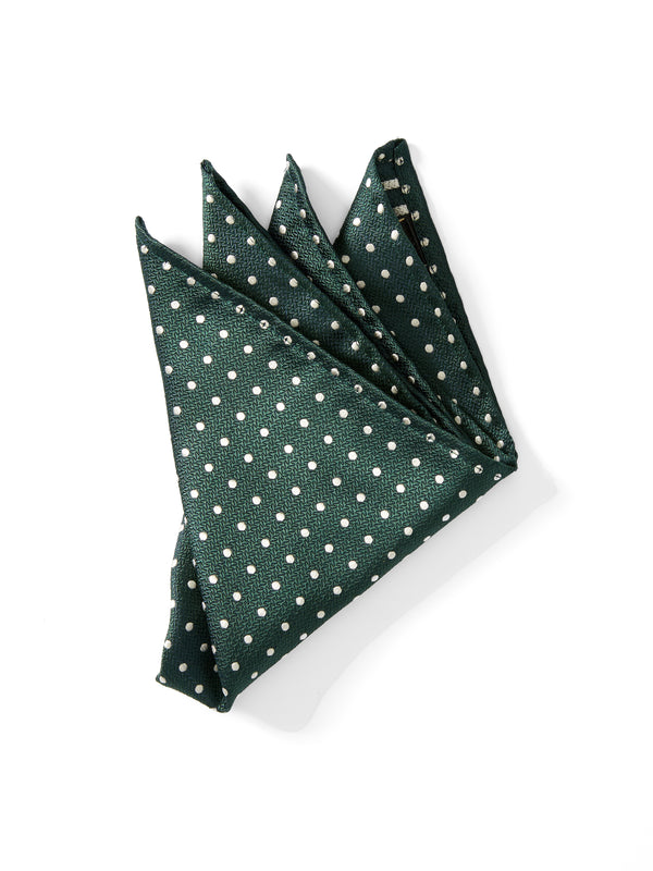 favourbrook Green Pickwick Silk Pocket Square