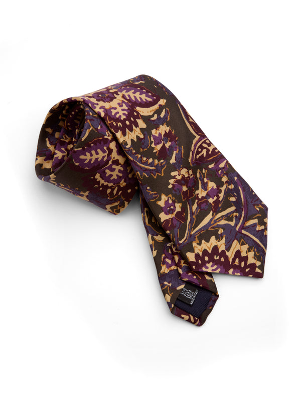 Favourbrook Green / Purple Charleston Silk Tie