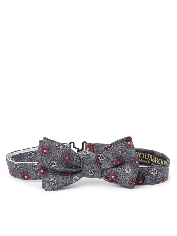 favourbrook Grey Chartwell Silk Bow Tie
