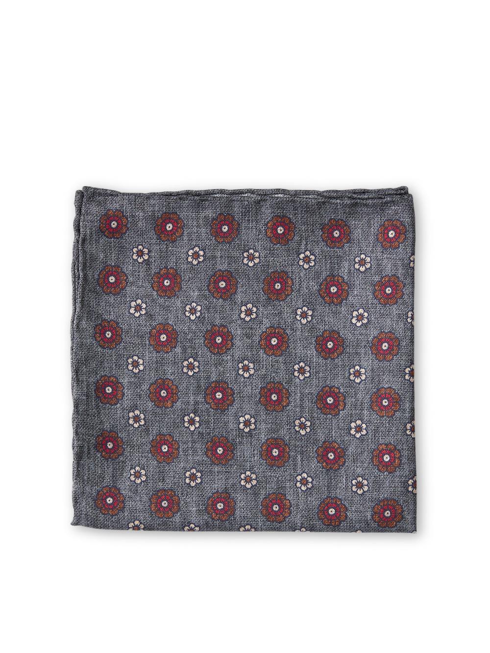 Favourbrook Grey Chartwell Silk Pocket Square