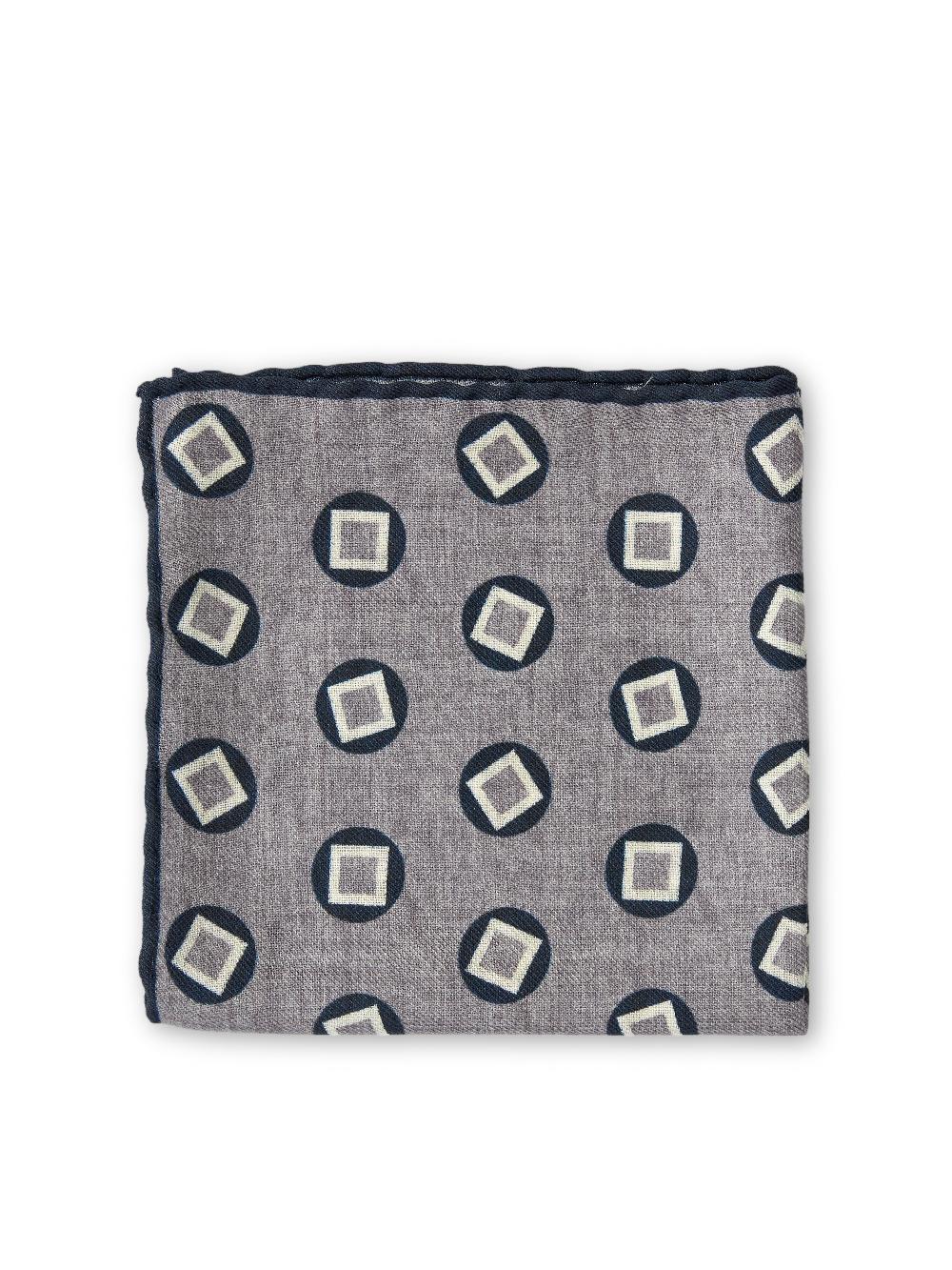Favourbrook Grey Clivedon Silk Pocket Square