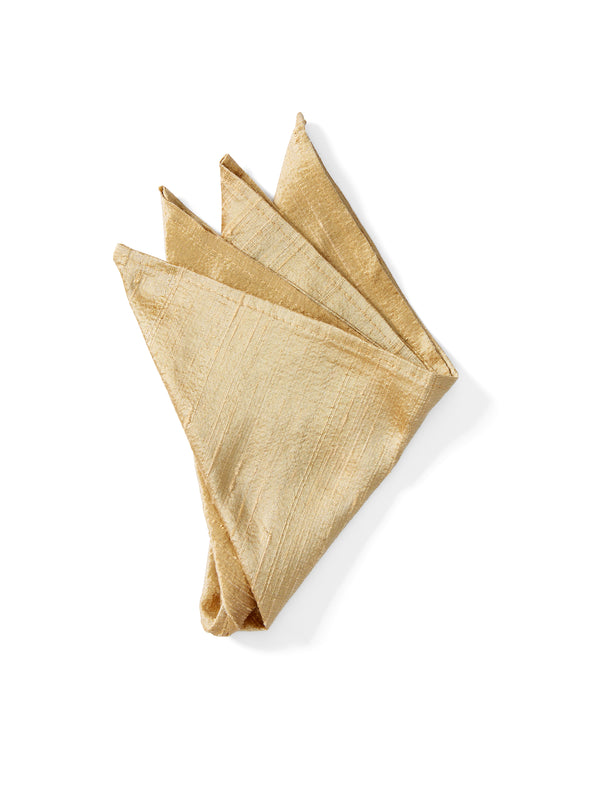 favourbrook Honey Douppion Silk Pocket Square