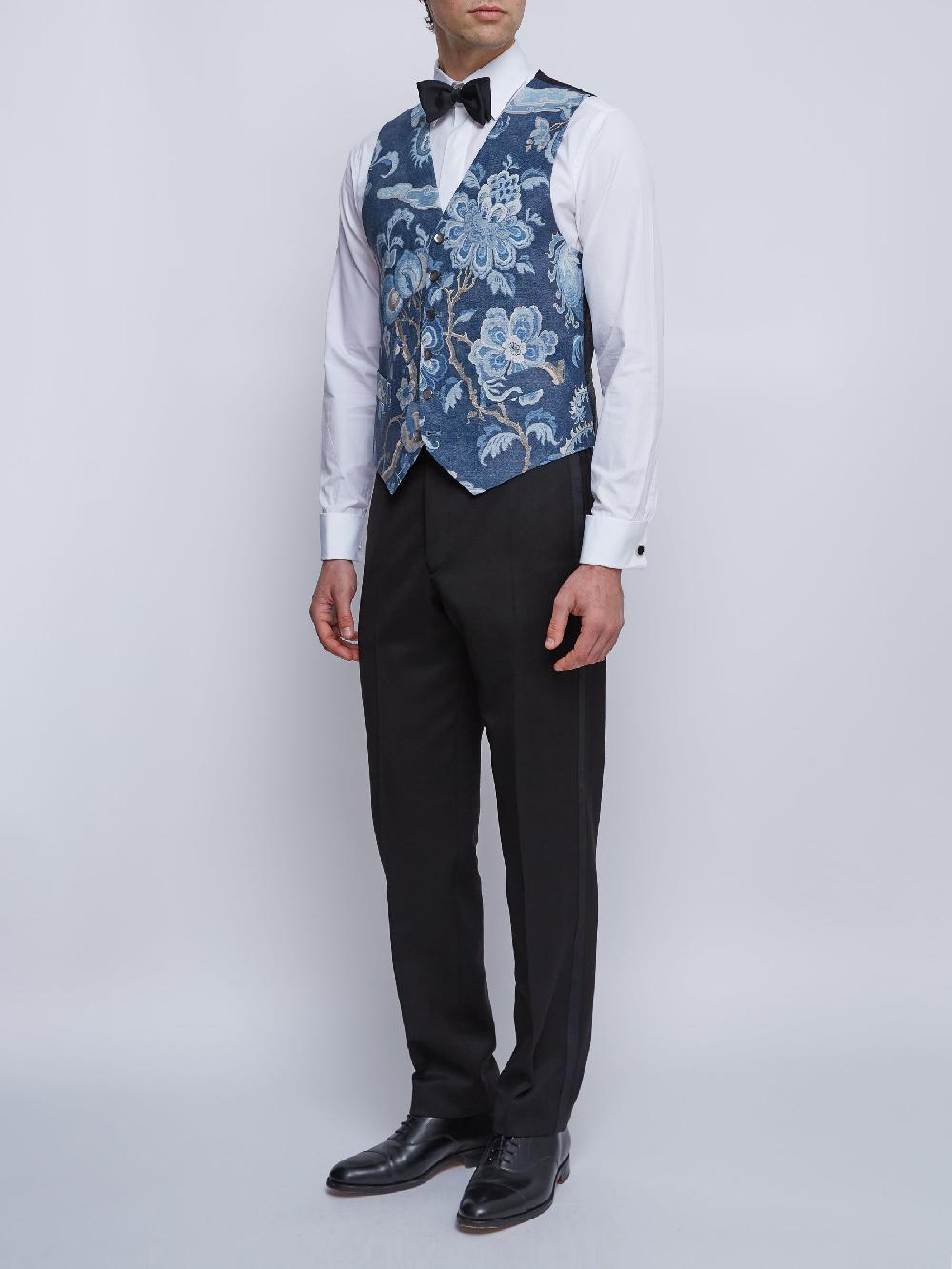 Favourbrook Indigo Chifu Single Breasted Waistcoat