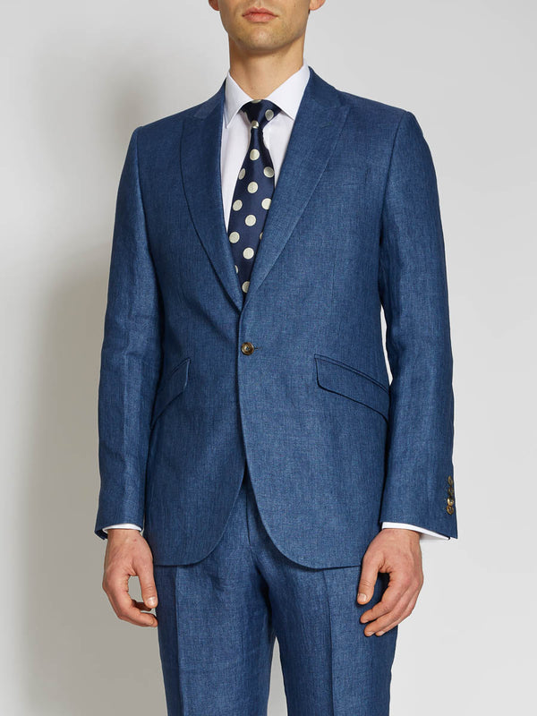 Favourbrook Indigo Woodcroft Linen Ebury Jacket