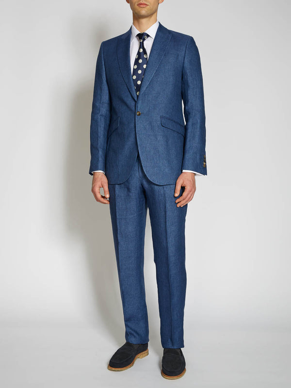 favourbrook Indigo Woodcroft Linen Ebury Jacket