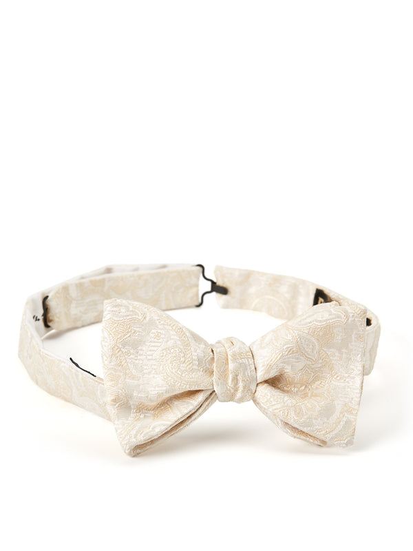 favourbrook Ivory Albert Silk Bow Tie