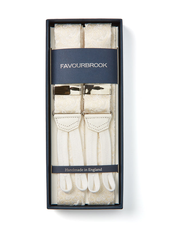 favourbrook Ivory Albert Silk Braces