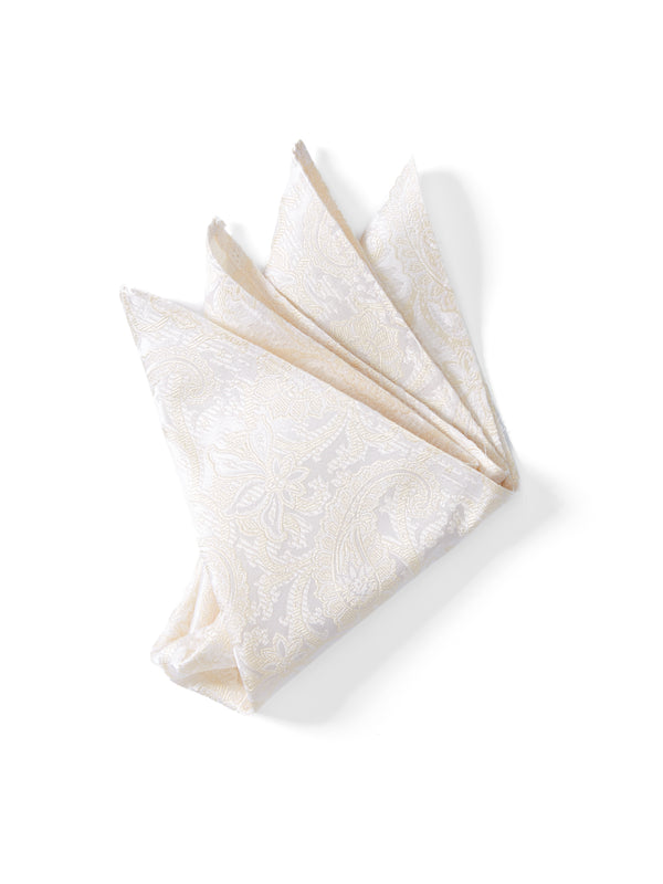 favourbrook Ivory Albert Silk Pocket Square