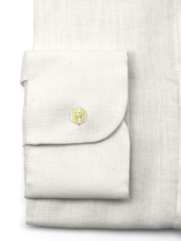 Favourbrook Ivory Colne Linen Cutaway Collar Shirt