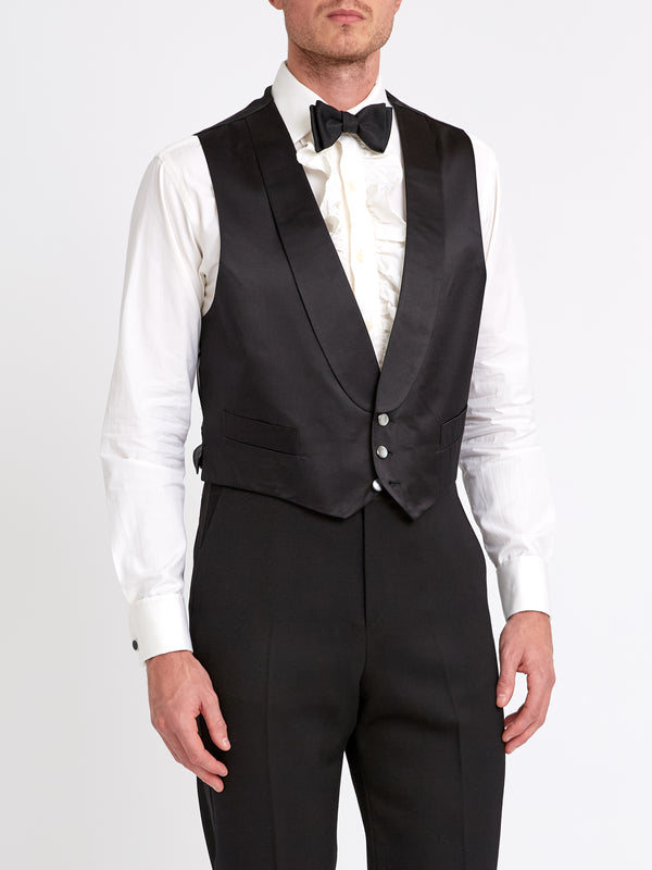 Favourbrook Ivory Poplin Cotton Large Frill Shirt