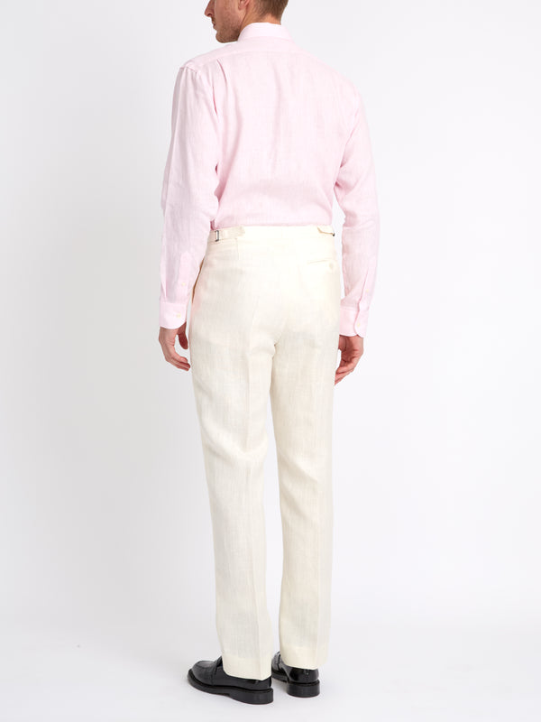 Favourbrook Ivory Randwick Linen Dress Trouser
