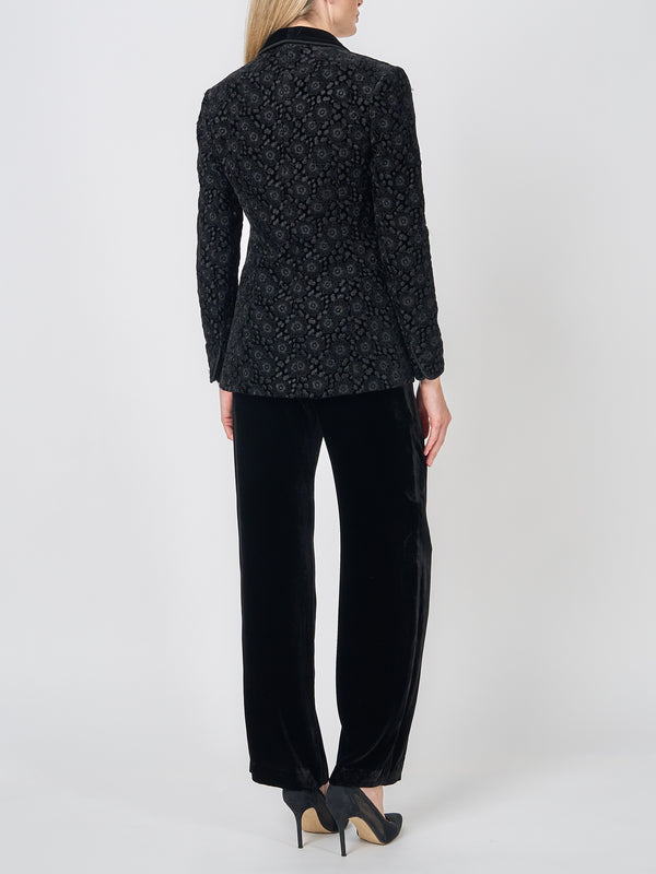 Favourbrook Library Jacket Black Clyde Silk Velvet