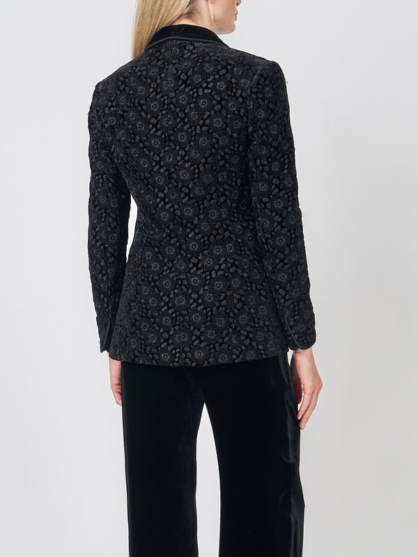 Favourbrook Library Jacket Black Clyde Silk Velvet