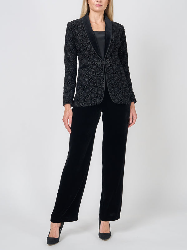 favourbrook Library Jacket Black Clyde Silk Velvet