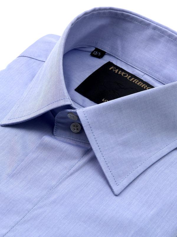 Favourbrook Lilac Blue Poplin Cotton Gatsby Shirt