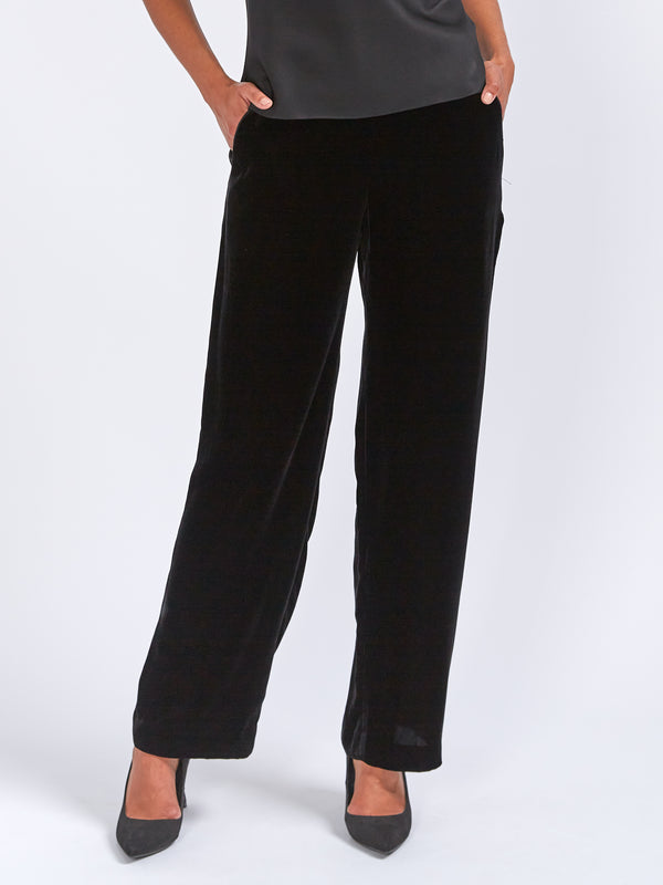 favourbrook Lounge Trousers Black Silk Velvet