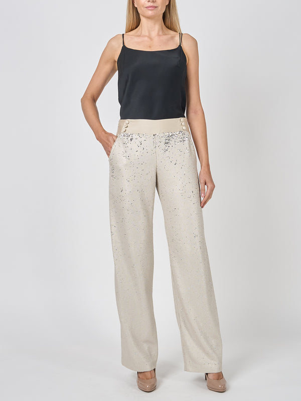 Favourbrook Lounge Trousers Oyster Mini Sequins