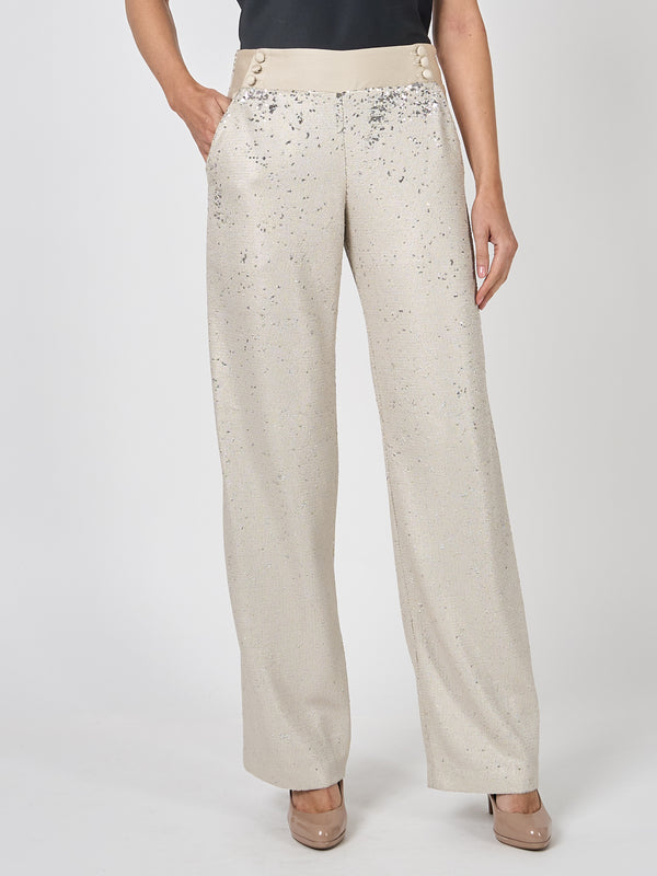 favourbrook Lounge Trousers Oyster Mini Sequins