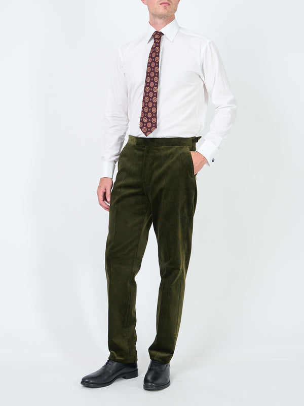 Favourbrook Moss Green Hatfield Cord Dress Trouser