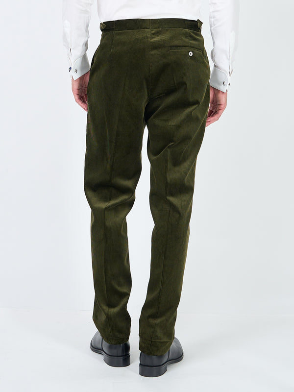 Favourbrook Moss Green Hatfield Cord Dress Trouser