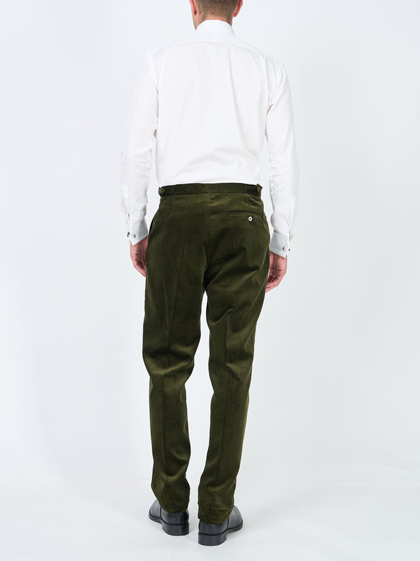Favourbrook Moss Green Hatfield Cord Dress Trouser