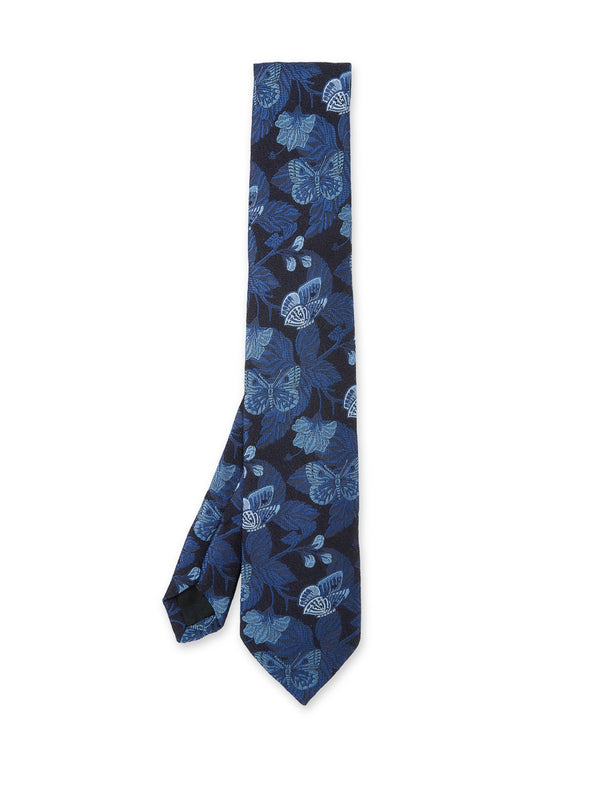 favourbrook Navy Brimstone Silk Tie