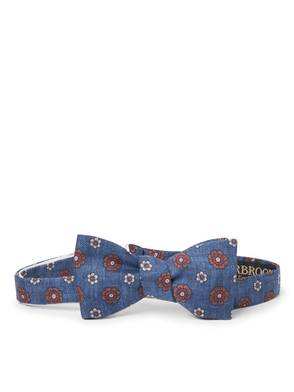 favourbrook Navy Chartwell Silk Bow Tie