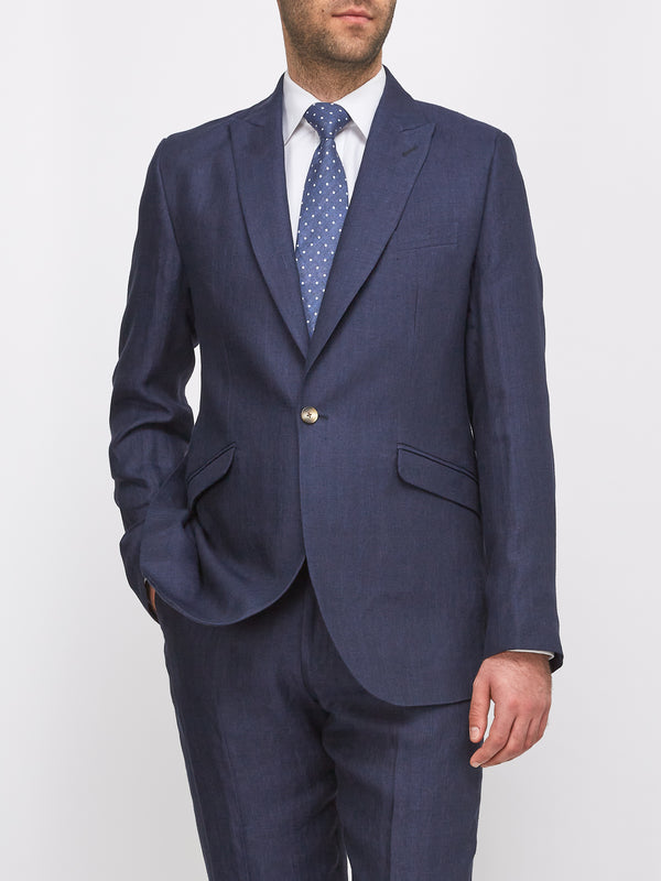 Favourbrook Navy Ethan Herringbone Ebury Jacket