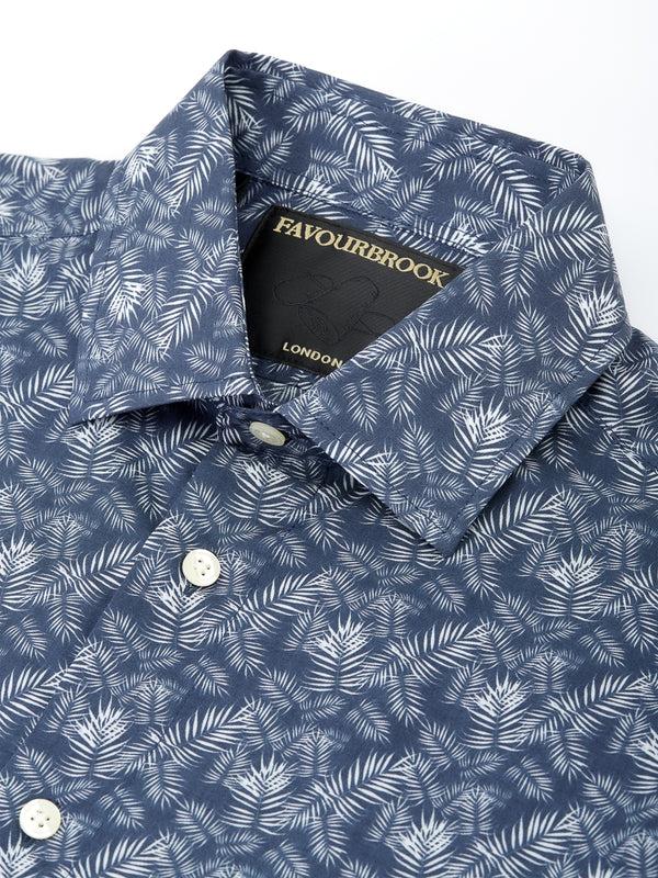 Favourbrook Navy Fern Cotton Oratory Shirt