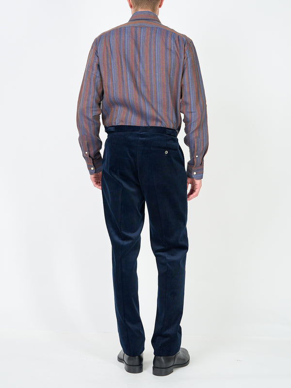 Favourbrook Navy Hatfield Cord Dress Trouser