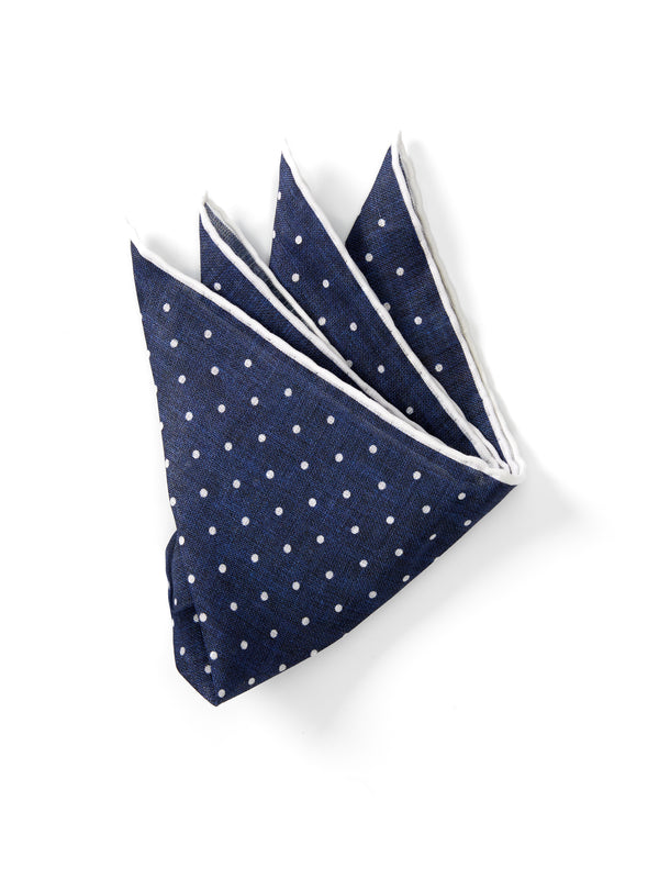 favourbrook Navy Milford Spot Handkerchief