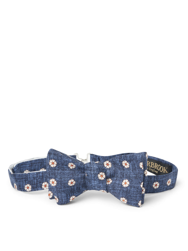 favourbrook Navy Osterley Silk Bow Tie
