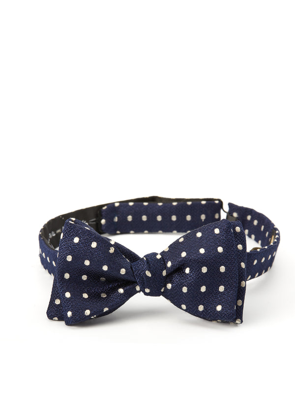 favourbrook Navy Pickwick Silk Bow Tie